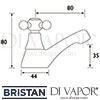 Bristan Regency Basin Taps Gold Dimensions